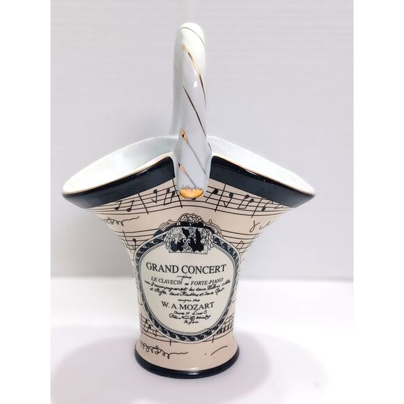 Vintage Formalities by Baum Bros W. A. Mozart Grand Concert Porcelain Basket - Picture 1 of 11